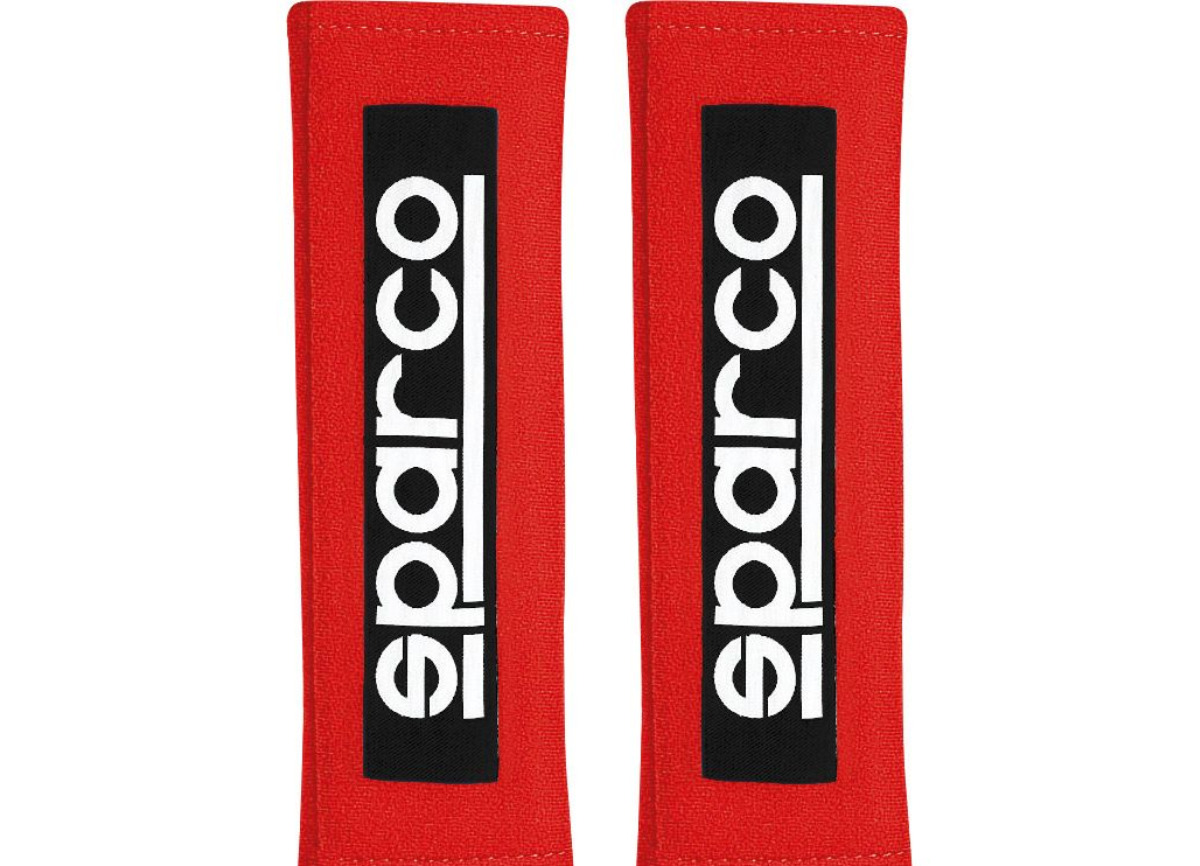 Sparco návleky na pásy šířka 76 mm, barva: červená