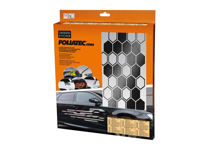 Dekorační polep FOLIATEC ''HEXAGON'', barva: černá matná