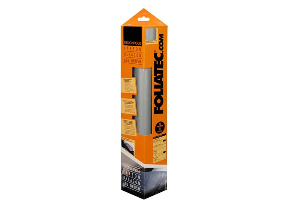 FOLIATEC designová interiérová fólie COCKPIT Alu Brush, stříbrná matná, 50 x 50 cm