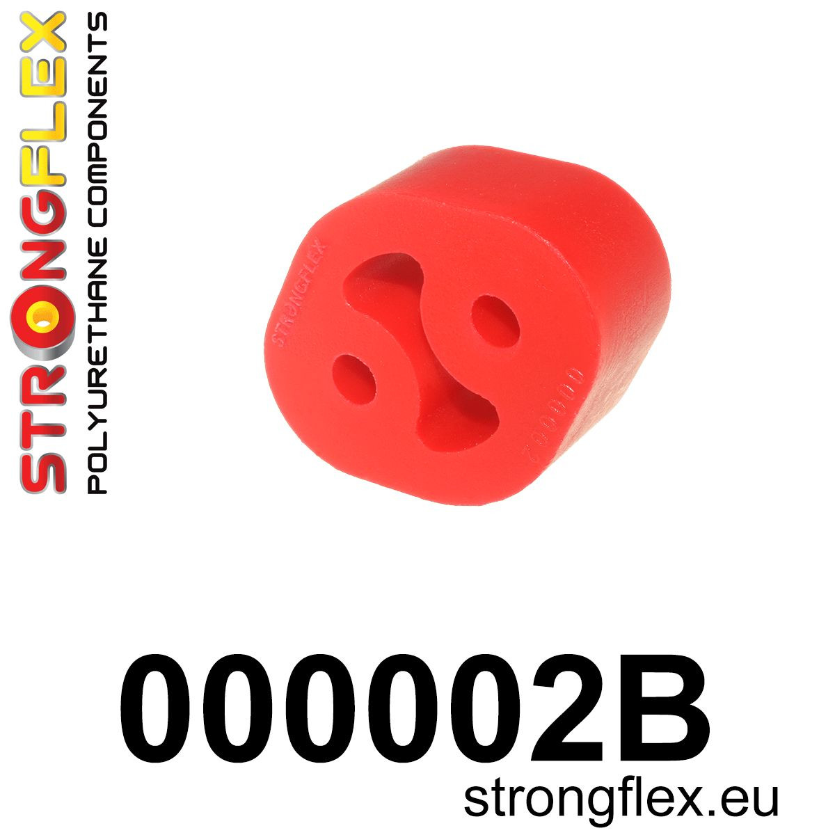 000002B: Strongflex Držák tlumiče výfuku 27mm 10mm Red