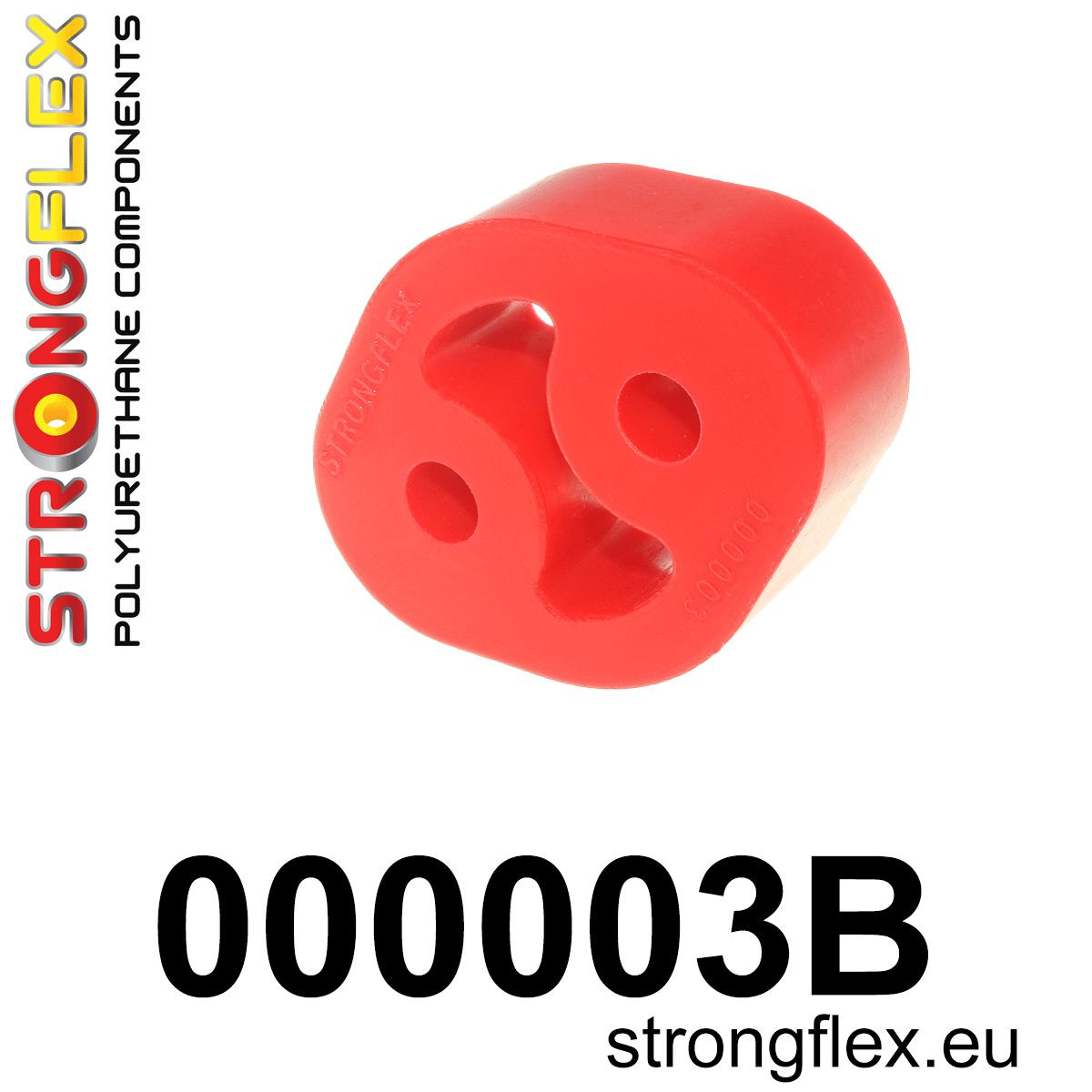 000003B: Strongflex Držák tlumiče výfuku 32mm 10mm Red