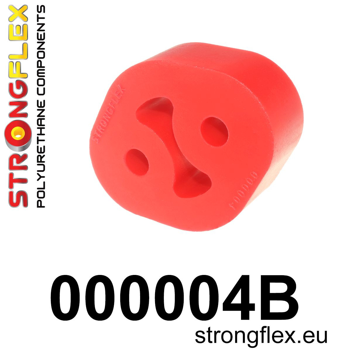 000004B: Strongflex Držák tlumiče výfuku 36mm 10mm Red