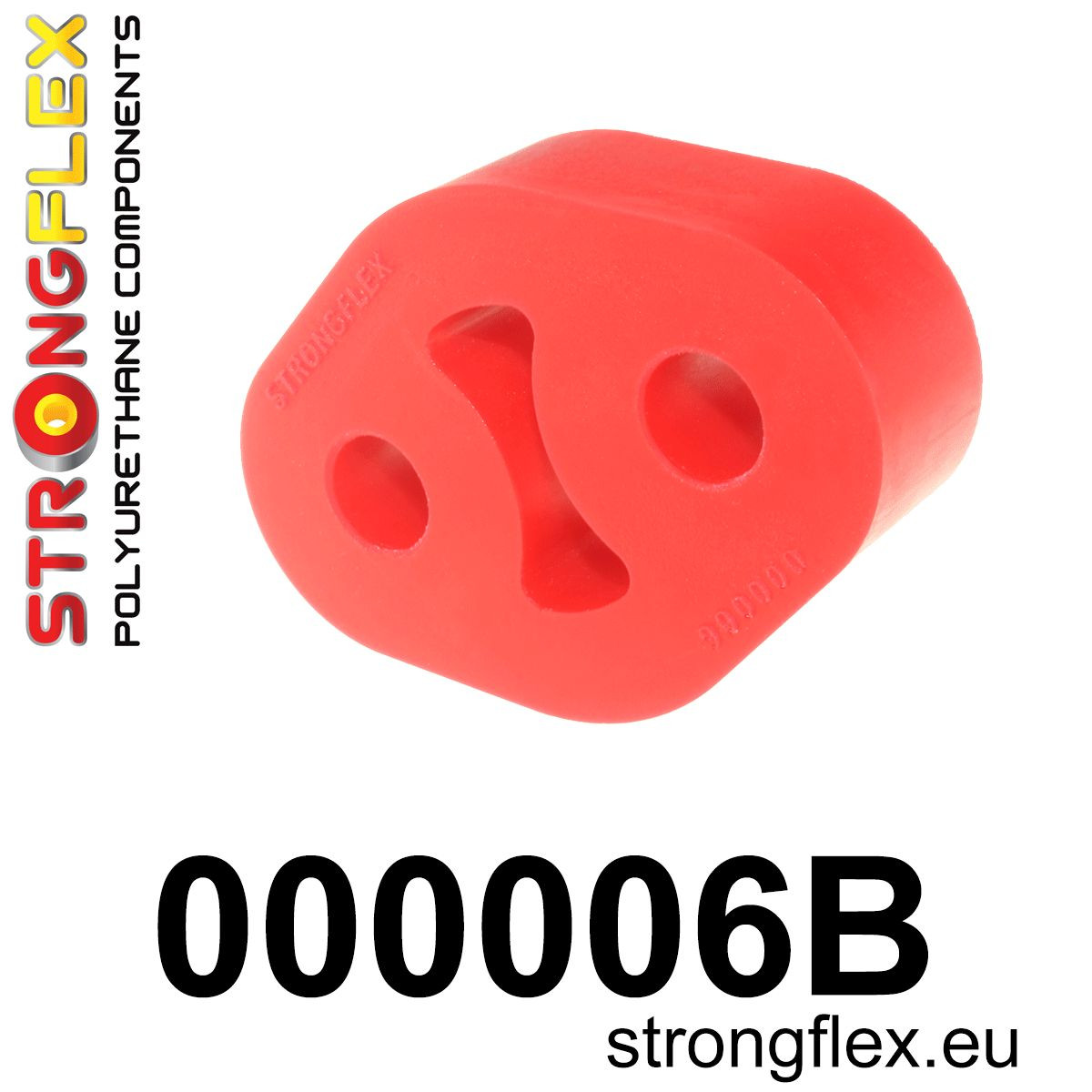 000006B: Strongflex Držák tlumiče výfuku 47mm 10mm Red