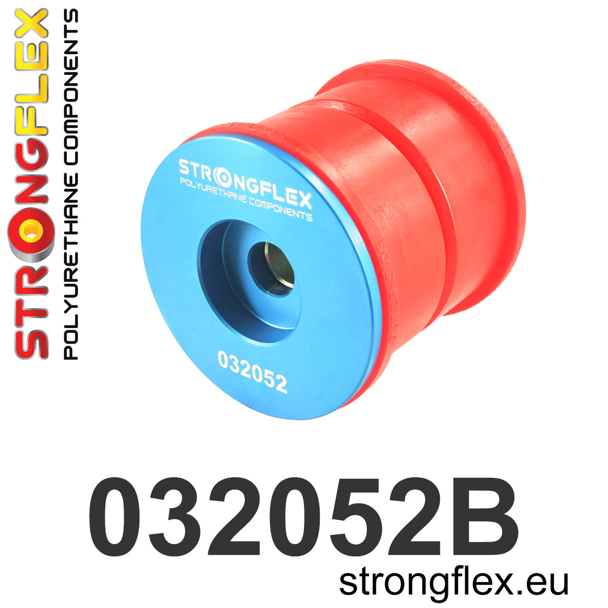 032052B: Strongflex Uložení zadního diferenciálu - zadní silentblok Red