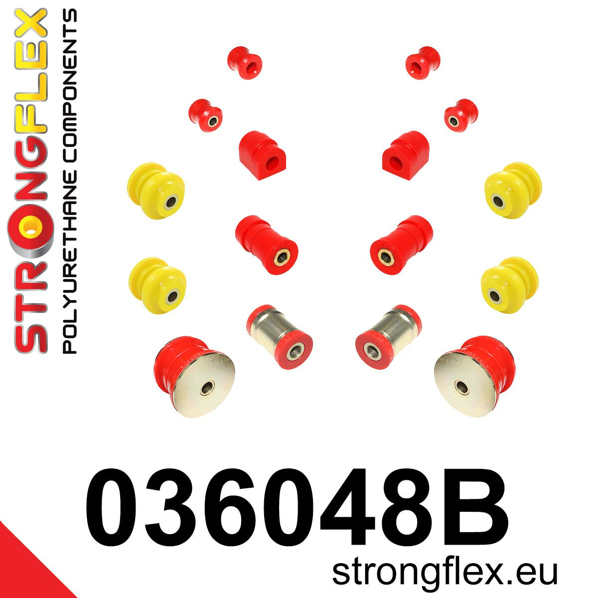 036048B: Strongflex Sada silentbloků zadního zavěšení 24mm 2 pcs Black
