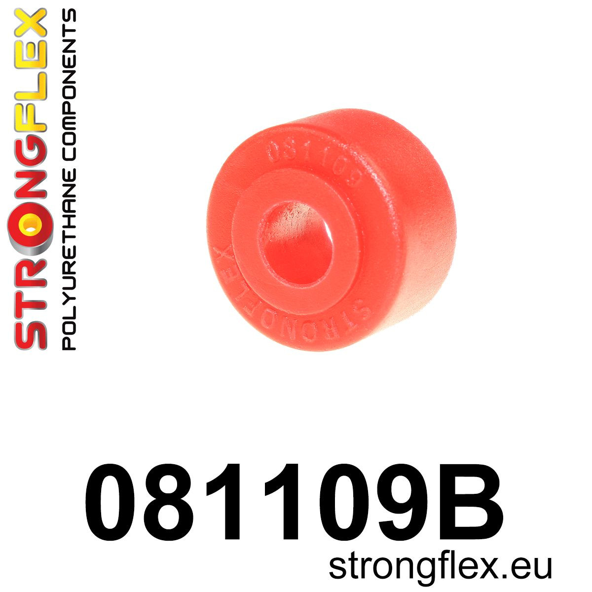 081109B: Strongflex Silentblok uložení předního očka šroubu Red