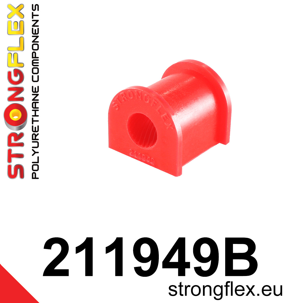 211949B: Strongflex Silentblok zadního stabilizátoru 14mm Red