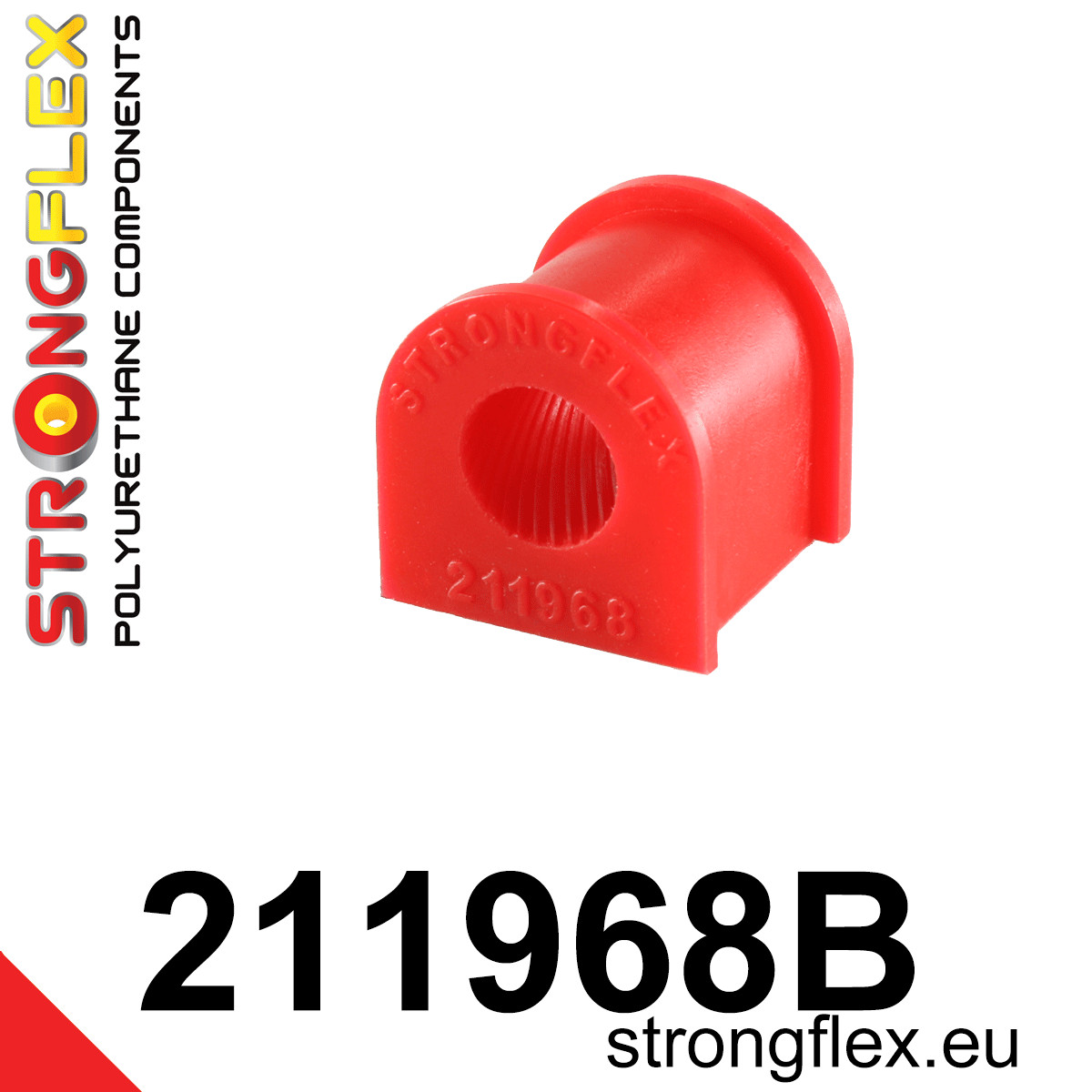211968B: Strongflex Silentblok zadního stabilizátoru 17mm Red