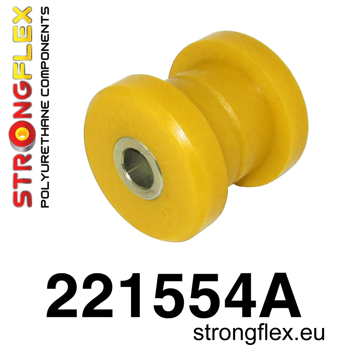 221554A: Strongflex Vnější silentblok zadního spodního uložení pružiny varianta SPORT Yellow