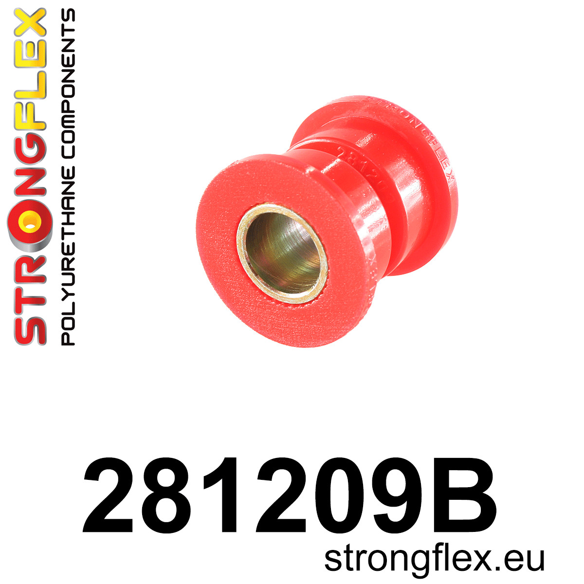 281209B: Strongflex Silentblok zadní Panhardovy tyče k nosníku Red