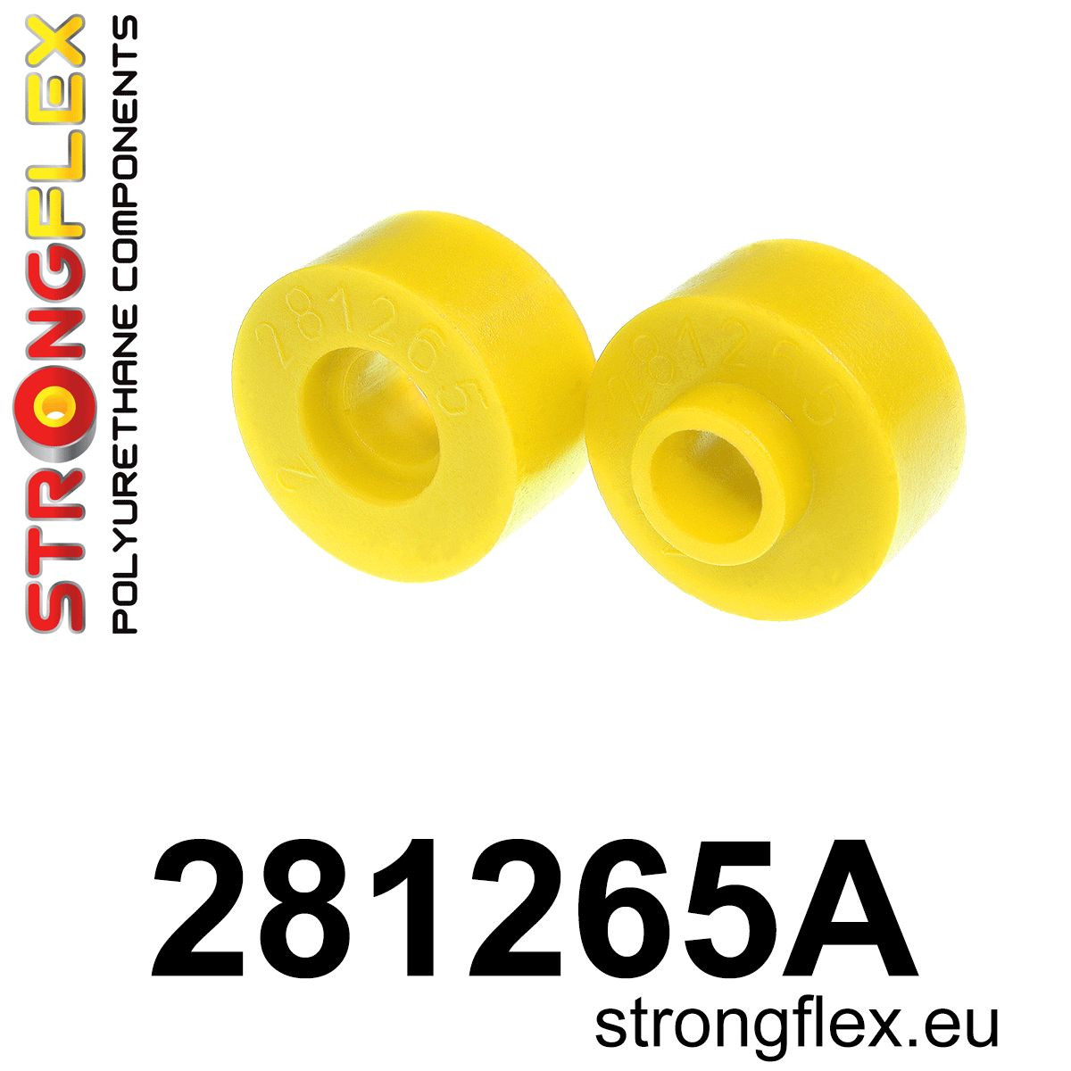 281265A: Strongflex Silentblok tyčky předního stabilizátoru varianta SPORT Yellow
