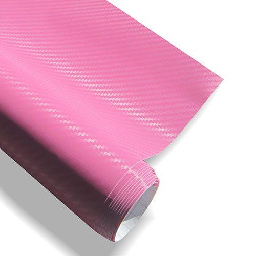 Carbon (karbonová) folie - 3D textura 152x200cm, růžová