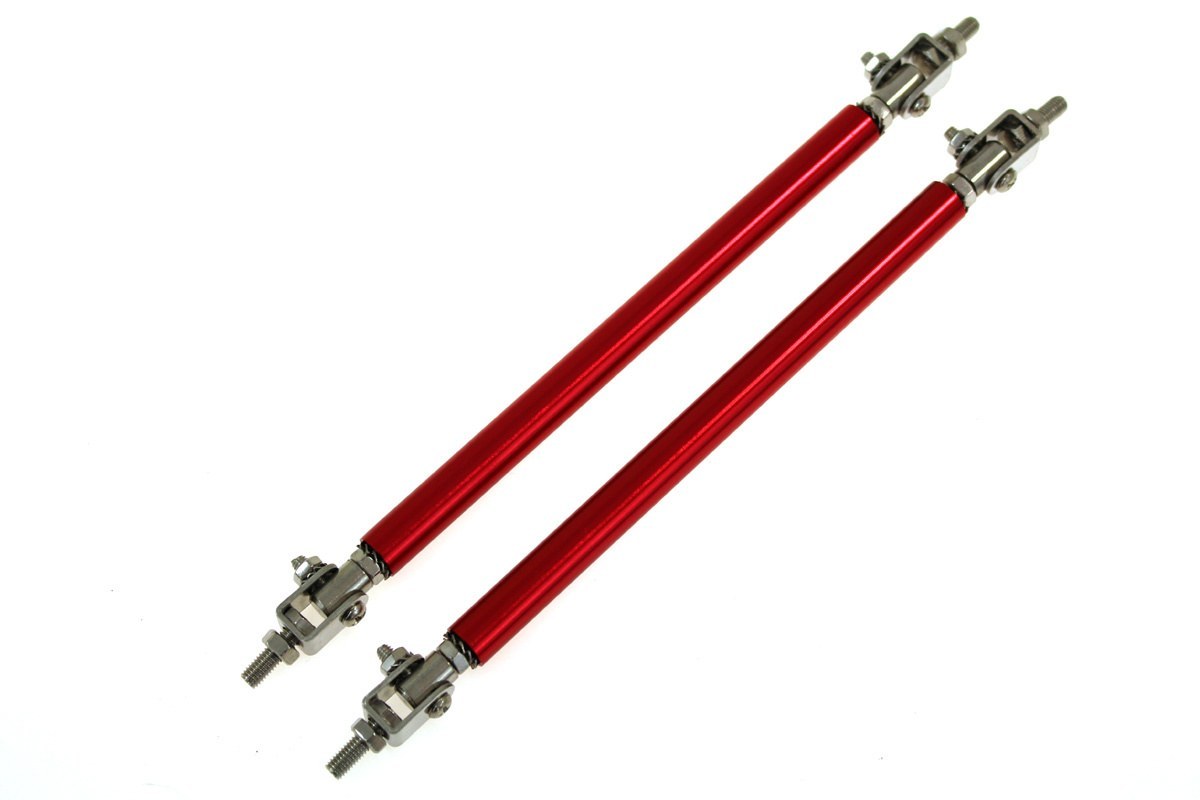 Hliníkové vzpěry spoilerů a difuzorů - červené, délka 150 mm