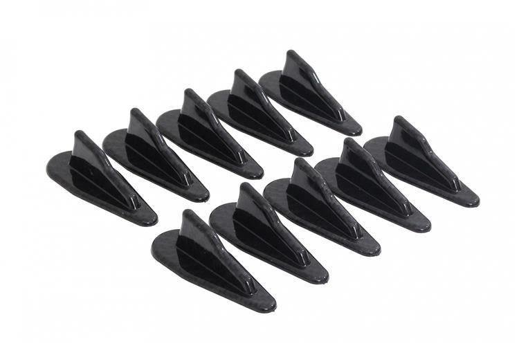 Univerzální střešní žraločí ploutev Shark Fin, sada 10 ks - Carbon Look