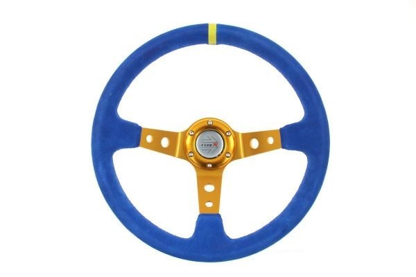 Sportovní semišový volant - modrý, průměr 35cm