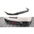Maxton Design středový spoiler pod zadní nárazník s žebrováním pro Nissan GT-R R35 Facelift, černý lesklý plast ABS, r.v. 2011-2016