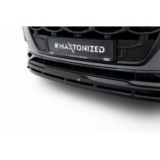 Maxton Design spoiler pod přední nárazník pro Audi Q7 Mk2 Facelift 2, černý lesklý plast ABS, S-Line