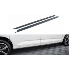 Maxton Design difuzory pod boční prahy pro Volkswagen Caddy Mk5, černý lesklý plast ABS, Maxi