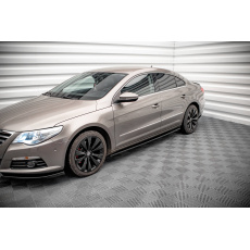 Maxton Design difuzory pod boční prahy ver.2 pro Volkswagen CC, černý lesklý plast ABS