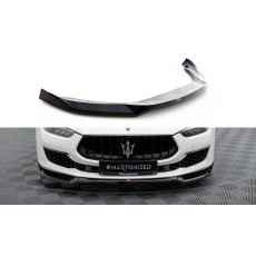 Maxton Design spoiler pod přední nárazník pro Maserati Ghibli Mk3 Facelift, černý lesklý plast ABS