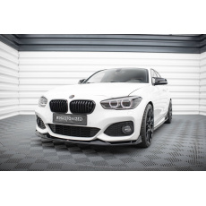 Maxton Design spoiler pod přední nárazník v.4 csl look pro BMW řada 1 F20 Facelift, černý lesklý plast ABS, M-Pack/M140i