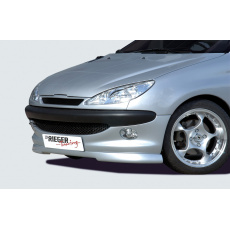Rieger spoiler pod přední nárazník pro Peugeot 206 convertible CC, sedan, r.v. 09/98-05/06, plast ABS bez povrchové úpravy, určeno pro orig. menší nárazník (mimo GT)