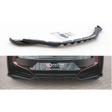 Maxton Design středový spoiler pod zadní nárazník s žebrováním pro BMW i8, plast ABS bez povrchové úpravy
