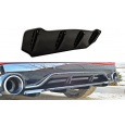 Maxton Design středový spoiler zadního nárazníku s žebrováním pro Peugeot 308 Mk2 GTI, plast ABS bez povrchové úpravy