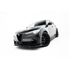 Maxton Design spoiler pod přední nárazník ver.3 pro Alfa Romeo Stelvio, černý lesklý plast ABS