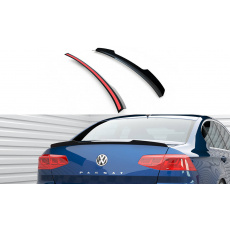 Maxton Design prodloužení spoileru pro Volkswagen Passat Mk8 (B8), černý lesklý plast ABS, R-line