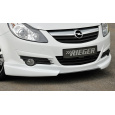 Rieger spoiler pod přední nárazník pro Opel Corsa D 3-dvéř., 5-dvéř. před faceliftem, r.v. 07/06-12/10, plast ABS bez povrchové úpravy, bez žebrování