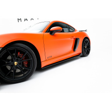 Maxton Design difuzory pod boční prahy ver.2 pro Porsche Cayman GTS 982c, černý lesklý plast ABS
