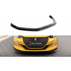 Maxton Design spoiler pod přední nárazník ver.2 pro Peugeot 208 GT Mk2, černý lesklý plast ABS