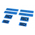 Maxton Design sada 3D samolepek 8 ks, barva: modrá / černá