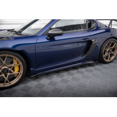 Maxton Design difuzory pod boční prahy pro Porsche Cayman GT4 RS 982c, černý lesklý plast ABS
