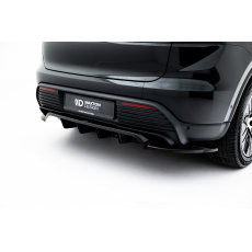 Maxton Design spoiler pod zadní nárazník s žebrováním pro Porsche Macan EV Mk1, černý lesklý plast ABS