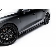 Maxton Design difuzory pod boční prahy pro Audi A6 C9, černý lesklý plast ABS, Avant S-Line / Sedan S-Line