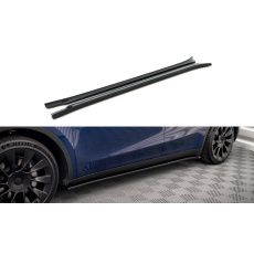 Maxton Design difuzory pod boční prahy ver.2 pro Tesla Model Y, černý lesklý plast ABS