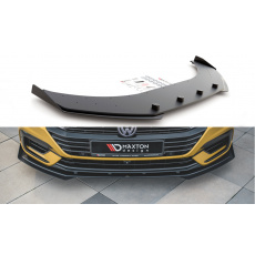 Maxton Design "Racing durability" spoiler pod přední nárazník s rohovými splittery pro Volkswagen Arteon, plast ABS bez povrchové úpravy, s červenou linkou