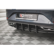 Maxton Design "Racing durability" difuzor pod zadní nárazník pro Seat Leon FR Mk4, plast ABS bez povrchové úpravy, s černou a červenou linkou