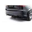 Maxton Design spoiler pod zadní nárazník s žebrováním pro Mercedes GLS X167 AMG-Line Facelift, černý lesklý plast ABS