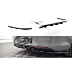 Maxton Design středový spoiler pod zadní nárazník s žebrováním pro Opel Insignia Mk2, plast ABS bez povrchové úpravy