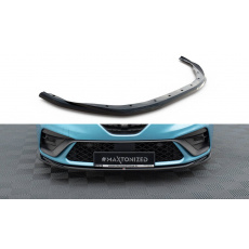 Maxton Design spoiler pod přední nárazník ver.2 pro Renault Clio Mk5 R.S. Line, černý lesklý plast ABS