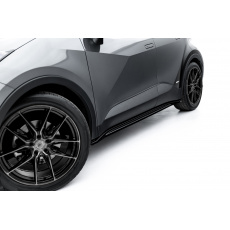 Maxton Design difuzory pod boční prahy pro Toyota C-hr Mk2, černý lesklý plast ABS