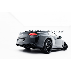 Maxton Design středový spoiler pod zadní nárazník s žebrováním pro Bentley Continental GT Mk3, černý lesklý plast ABS