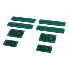 Maxton Design sada 3D samolepek 8 ks, barva: zelená / černá