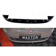 Maxton Design spoiler pod přední nárazník ver.1 pro Fiat 500, černý lesklý plast ABS