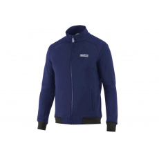 Sparco mikina na zip bez kapuce, barva: modrá, velikost: XS