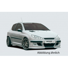 Rieger přední nárazník pro Peugeot 206 convertible CC, sedan, plast ABS bez povrchové úpravy, pro vozy s ostřikovači světlometů