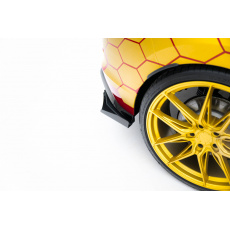 Maxton Design "Racing durability" difuzory pod zad. nárazník s křidélky pro Volkswagen Golf GTI Mk8, plast ABS bez povrchové úpravy, Clubsport, s červenou linkou